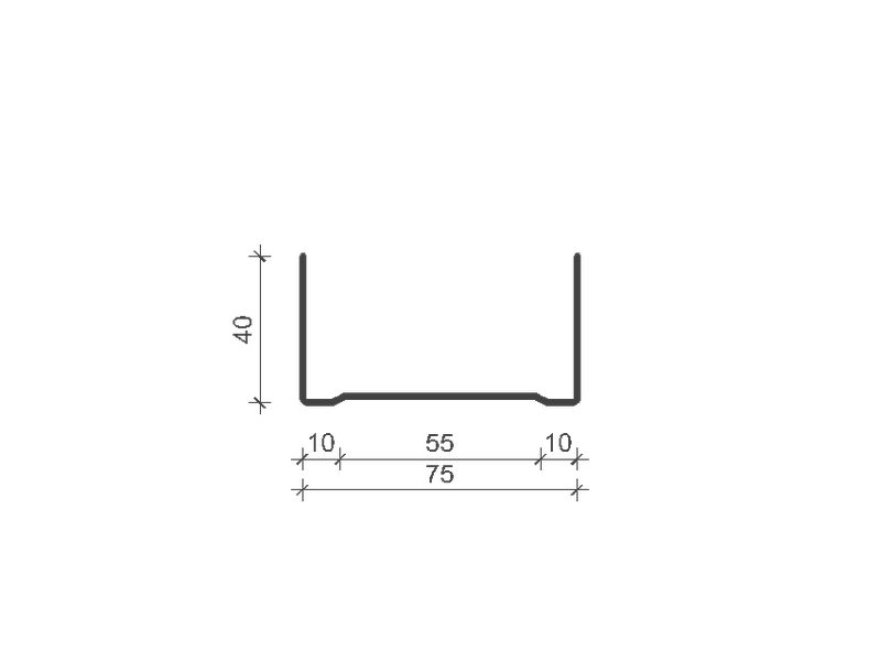 PROFIL METALIC UW 75 din tabla de grosime 0.6 mm