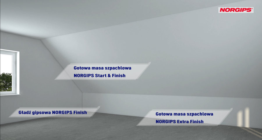Nivelul Q3 de umplere a suprafeței de gips-carton - aplicarea unui strat subțire de finisare a stratului de îmbinare pe întreaga suprafață
