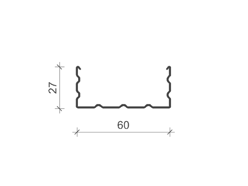 PROFIL METALIC CD 60 din tabla de grosime 0.6 mm