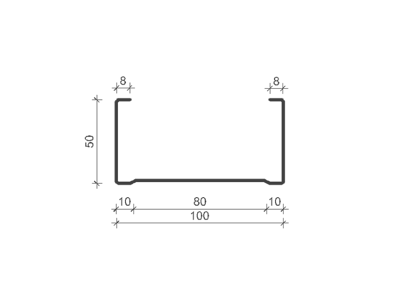 PROFIL METALIC CW 100 din tabla de grosime 0.6 mm