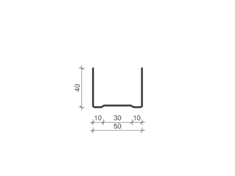 PROFIL METALIC UW 50 din tabla de grosime 0.6 mm