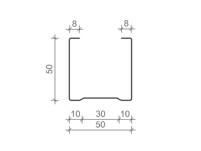 PROFIL METALIC CW 50 din tabla de grosime 0.6 mm